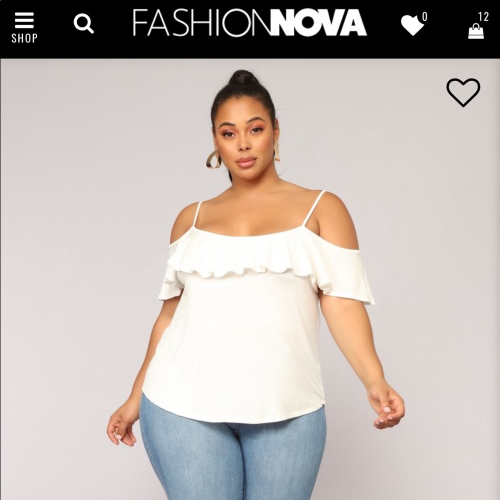 Fashion nova white top